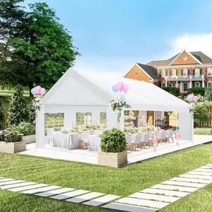 20x20 Tents for Parties Heavy Duty, Party Tents with 4 Removable Sidewalls & 4 Built-in Sandbags, 20x20 Tent, UV 50+, Waterproof, White 20x20 Tents for Parties Heavy Duty, Party Tents with 4 Removable Sidewalls & 4 Built-in Sandbags, 20x20 Tent, UV 50+, Waterproof, White