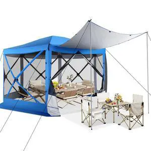 12x12 Pop Up Gazebo on Clearance, Stargazing with Poles, Blue 12x12 Pop Up Gazebo on Clearance, Stargazing with Poles, Blue
