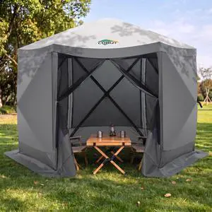 12x12 FT Pop Up Canopy Shelter Tent, Large Gazebos On Clearance with Sidewalls, Screened in Gazebo, Screen Tents Portable carpas para Patio for Outdoor Camping, Backyard, Garden, Beach, Gray 12x12 FT Pop Up Canopy Shelter Tent, Large Gazebos On Clearance with Sidewalls, Screened in Gazebo, Screen Tents Portable carpas para Patio for Outdoor Camping, Backyard, Garden, Beach, Gray