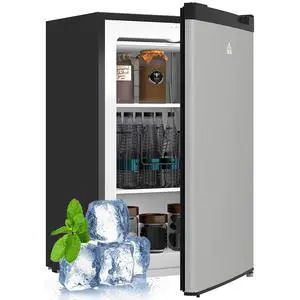 Mini Freezer Countertop 3 Cu.Ft Reversible Door 3 Shelves Silver | Compact Upright Freezer, Home, Dorm, Apartment, Office Mini Freezer Countertop 3 Cu.Ft Reversible Door 3 Shelves Silver | Compact Upright Freezer, Home, Dorm, Apartment, Office