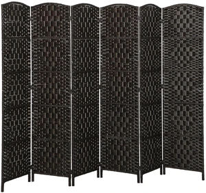 Room Divider 6-Panel, 6FT-Tall Folding Privacy Screen, Coffee | Freestanding Partition, Hand-Woven Design, for Room Separation, 360° Hinges, Paper Rope Diamond Weave Room Divider 6-Panel, 6FT-Tall Folding Privacy Screen, Coffee | Freestanding Partition, Hand-Woven Design, for Room Separation, 360° Hinges, Paper Rope Diamond Weave