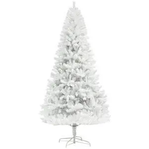 6ft Tall Artificial Christmas Tree Unlit Auto Open White | Xmas Tree, 1000 Branch Tips, Open Steel, Holiday Decor, for Home Office 6ft Tall Artificial Christmas Tree Unlit Auto Open White | Xmas Tree, 1000 Branch Tips, Open Steel, Holiday Decor, for Home Office