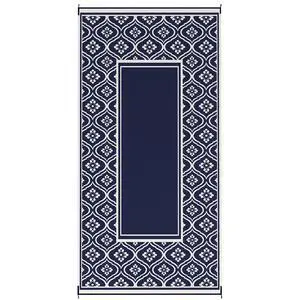 Outdoor Rug for Patio Waterproof 9' x 18' Blue & White Gourd | Large Mat, Reversible Plastic Straw Rug, Decor, Portable Outside RV Camping Area Carpet Mat, Backyard Porch Deck Picnic Outdoor Rug for Patio Waterproof 9' x 18' Blue & White Gourd | Large Mat, Reversible Plastic Straw Rug, Decor, Portable Outside RV Camping Area Carpet Mat, Backyard Porch Deck Picnic