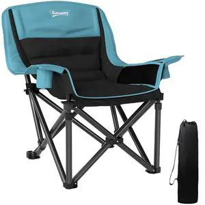 Single Padded Camping Chair for Adults Portable Green and Black | Folding, Side Pockets, Cup Holders, Carry Bag, Outdoor Camp Chair, Backyard, Fishing, Sports Single Padded Camping Chair for Adults Portable Green and Black | Folding, Side Pockets, Cup Holders, Carry Bag, Outdoor Camp Chair, Backyard, Fishing, Sports
