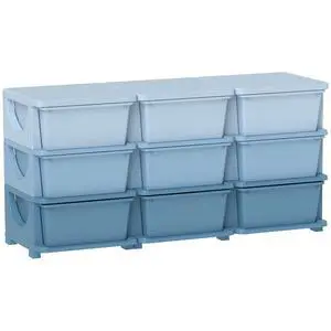 Qaba 9 Drawers Kids Storage Unit 3 Tier Toy Organizers Blue | Stackable Storage Chest, Bedroom, Nursery, Playroom, Living Room, Boys, Girls, Toddlers Qaba 9 Drawers Kids Storage Unit 3 Tier Toy Organizers Blue | Stackable Storage Chest, Bedroom, Nursery, Playroom, Living Room, Boys, Girls, Toddlers