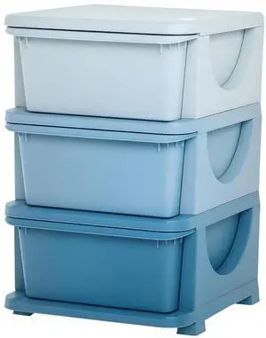 Qaba 3 Drawers Kids Storage Unit 3 Tier Toy Organizers Blue | Stackable Storage Chest, Bedroom, Nursery, Playroom, Living Room, Boys, Girls, Toddlers Qaba 3 Drawers Kids Storage Unit 3 Tier Toy Organizers Blue | Stackable Storage Chest, Bedroom, Nursery, Playroom, Living Room, Boys, Girls, Toddlers