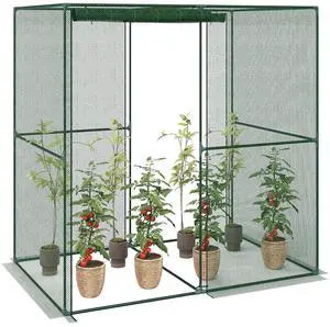 6' x 4' x 6' Crop Cage Plant Protection Tent, Green | Zippered Doors, for Vegetable Garden Backyard Outdoor Use 6' x 4' x 6' Crop Cage Plant Protection Tent, Green | Zippered Doors, for Vegetable Garden Backyard Outdoor Use