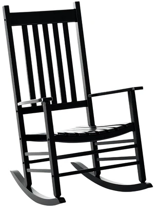 Outdoor Rocking Chair High Density Wooden Rockers Black | Patio Rocking Chair, Smooth Curves, for Lawn Garden Porch, Supports Up to 350lbs Outdoor Rocking Chair High Density Wooden Rockers Black | Patio Rocking Chair, Smooth Curves, for Lawn Garden Porch, Supports Up to 350lbs