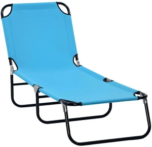 Folding Chaise Lounge Chair with 5-Level Back, Sky Blue | Pool Sun Tanning Chairs, Breathable Mesh Seat, Headrest, for Pool, Beach, Yard, Patio, Outside Folding Chaise Lounge Chair with 5-Level Back, Sky Blue | Pool Sun Tanning Chairs, Breathable Mesh Seat, Headrest, for Pool, Beach, Yard, Patio, Outside