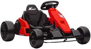 Qaba Electric Go Kart 24V 9Ah Big Battery Kids Drift Kart Ages 6-12 Red | Dual 150W Motors, Adjustable Seat, 11.2MPH High Speed, Slow Start, 5-Point Harness Qaba Electric Go Kart 24V 9Ah Big Battery Kids Drift Kart Ages 6-12 Red | Dual 150W Motors, Adjustable Seat, 11.2MPH High Speed, Slow Start, 5-Point Harness