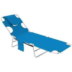 Chaise Lounge Chair Outdoor w/Face Arm Hole Light Blue | 5-Position Reclining, Face Down, Carry Strap, Side Pocket, Portable, Folding Tanning Bed Cot, for Patio Beach Pool Chaise Lounge Chair Outdoor w/Face Arm Hole Light Blue | 5-Position Reclining, Face Down, Carry Strap, Side Pocket, Portable, Folding Tanning Bed Cot, for Patio Beach Pool