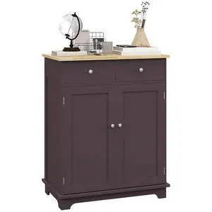 Sideboard Buffet Cabinet Solid Wood Countertop Coffee | Modern Kitchen Storage, Coffee Bar Cabinet, 2 Drawers, Doors, Adjustable Shelf Sideboard Buffet Cabinet Solid Wood Countertop Coffee | Modern Kitchen Storage, Coffee Bar Cabinet, 2 Drawers, Doors, Adjustable Shelf