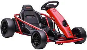24V 8.1 MPH Electric Go Kart Drifting Car Kids Ages 8-12 Red | Battery Powered Ride on Toy, Slow Start, Music, Horn Honking, Safety Belt, 154 lb Max Weight, Outdoor Use 24V 8.1 MPH Electric Go Kart Drifting Car Kids Ages 8-12 Red | Battery Powered Ride on Toy, Slow Start, Music, Horn Honking, Safety Belt, 154 lb Max Weight, Outdoor Use
