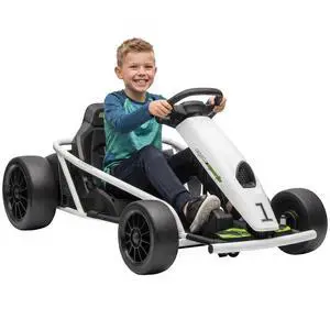24V 8.1 MPH Electric Go Kart Drifting Car for 8-12 Years Old White | Battery Powered Ride on Toy, Outdoor Use, Slow Start, Music, Horn Honking, Safety Belt, 154 lb Max Weight 24V 8.1 MPH Electric Go Kart Drifting Car for 8-12 Years Old White | Battery Powered Ride on Toy, Outdoor Use, Slow Start, Music, Horn Honking, Safety Belt, 154 lb Max Weight