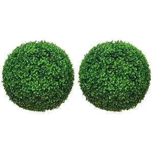 Artificial Boxwood Topiary Ball Set of 2 15.7 Inch Faux Plant Green | UV-Protected, Anti-Fading Fake Plants, for Home Indoor Outdoor Porch Artificial Boxwood Topiary Ball Set of 2 15.7 Inch Faux Plant Green | UV-Protected, Anti-Fading Fake Plants, for Home Indoor Outdoor Porch
