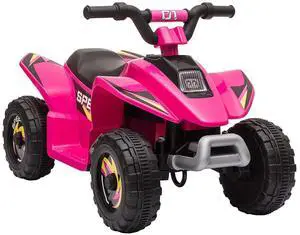 6V Kids ATV 4-Wheeler Ride on Car for 18-36 Months Old Toddlers Pink | Electric Motorized Quad, Battery Powered Vehicle, Forward/Reverse Switch 6V Kids ATV 4-Wheeler Ride on Car for 18-36 Months Old Toddlers Pink | Electric Motorized Quad, Battery Powered Vehicle, Forward/Reverse Switch