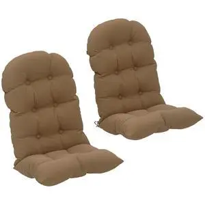 Outdoor Adirondack Chair Cushions Set of 2 Tufted Khaki | High Back, Patio Cushions with Ties, Non-Slip Replacement Seat Pads, for Adirondack Chairs Outdoor Adirondack Chair Cushions Set of 2 Tufted Khaki | High Back, Patio Cushions with Ties, Non-Slip Replacement Seat Pads, for Adirondack Chairs