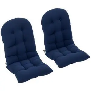 Outdoor Adirondack Chair Cushions Set of 2 Tufted Navy Blue | High Back, Patio Cushions with Ties, Non-Slip Replacement Seat Pads, for Adirondack Chairs Outdoor Adirondack Chair Cushions Set of 2 Tufted Navy Blue | High Back, Patio Cushions with Ties, Non-Slip Replacement Seat Pads, for Adirondack Chairs