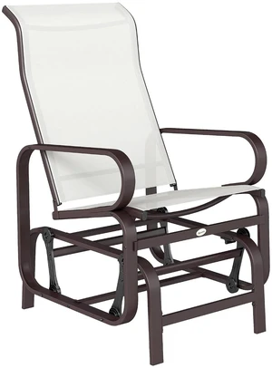 Outdoor Glider Chair, Smooth Gliding Mechanism, Beige | Gliders for Outside Patio, Lightweight Construction, Backyard Outdoor Glider Chair, Smooth Gliding Mechanism, Beige | Gliders for Outside Patio, Lightweight Construction, Backyard