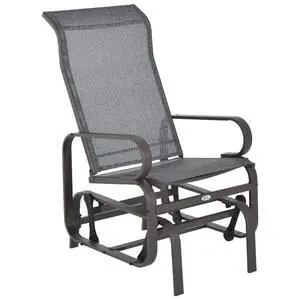 Outdoor Glider Chair, Smooth Gliding Mechanism, Gray | Smooth Gliding Mechanism, Lightweight Construction, Patio, Backyard Outdoor Glider Chair, Smooth Gliding Mechanism, Gray | Smooth Gliding Mechanism, Lightweight Construction, Patio, Backyard