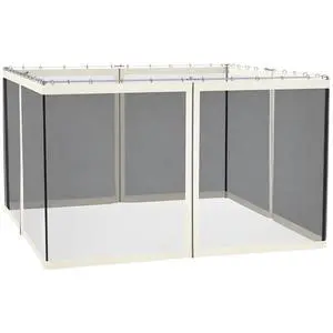 10' x 12' Universal Replacement Mesh Sidewall Netting, White | For Patio Gazebos/Canopy Tents, Zippers, Canopy Mosquito Net, Sidewall ONLY 10' x 12' Universal Replacement Mesh Sidewall Netting, White | For Patio Gazebos/Canopy Tents, Zippers, Canopy Mosquito Net, Sidewall ONLY