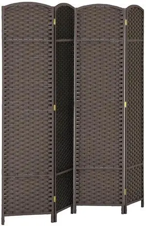Room Divider 4 Panel Folding Privacy Screen 5.6' Tall White | Freestanding Partition, Home Office, Bedroom Room Divider 4 Panel Folding Privacy Screen 5.6' Tall White | Freestanding Partition, Home Office, Bedroom