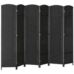 Room Divider 6 Panel Folding Privacy Screen 5.6' Tall Nature Wood | Freestanding Partition, Home Office, Bedroom Room Divider 6 Panel Folding Privacy Screen 5.6' Tall Nature Wood | Freestanding Partition, Home Office, Bedroom
