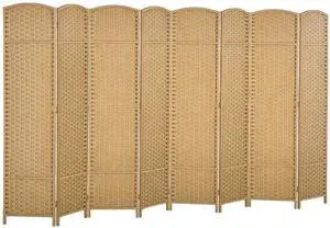Room Divider 8 Panel Folding Privacy Screen 5.6' Tall Nature Wood | Freestanding Partition, Home Office, Bedroom Room Divider 8 Panel Folding Privacy Screen 5.6' Tall Nature Wood | Freestanding Partition, Home Office, Bedroom