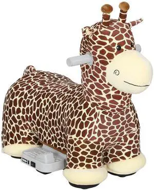 Qaba 6V Kids Ride On Horse Battery Powered Giraffe Shaped Music Brown | Ride on Toy, Electric Riding Animal, Washable Cover, PU Wheels, Foot Pedal, Forward, for Girls Boys 1.5-5 Years Qaba 6V Kids Ride On Horse Battery Powered Giraffe Shaped Music Brown | Ride on Toy, Electric Riding Animal, Washable Cover, PU Wheels, Foot Pedal, Forward, for Girls Boys 1.5-5 Years