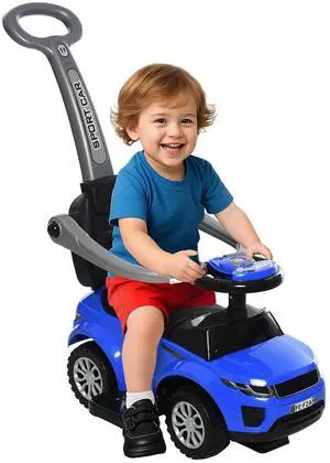 3 in 1 Push Cars for Toddlers with Horn Music for 18-36 Months Blue | Kid Ride on Stroller, Sliding Car, Light Function, Secure Bar, Ride on Toy, for Boy Girl 3 in 1 Push Cars for Toddlers with Horn Music for 18-36 Months Blue | Kid Ride on Stroller, Sliding Car, Light Function, Secure Bar, Ride on Toy, for Boy Girl