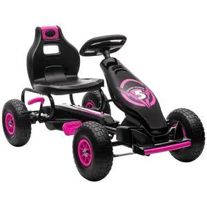 Kids Pedal Go Kart Ride-on Toy Ergonomic Comfort Ages 5-12 Pink | Pedal Car, Tough Wear-Resistant Tread, Go Cart Kids Car for Boys & Girls, Suspension System, Safety Hand Brake Kids Pedal Go Kart Ride-on Toy Ergonomic Comfort Ages 5-12 Pink | Pedal Car, Tough Wear-Resistant Tread, Go Cart Kids Car for Boys & Girls, Suspension System, Safety Hand Brake