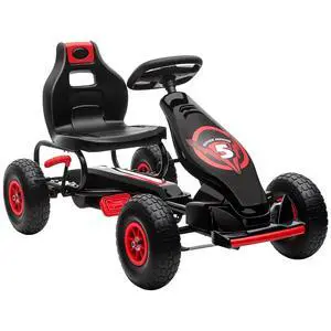 Kids Pedal Go Kart Ride-on Toy Ergonomic Comfort Ages 5-12 Red | Pedal Car, Tough Wear-Resistant Tread, Go Cart Kids Car for Boys & Girls, Suspension System, Safety Hand Brake Kids Pedal Go Kart Ride-on Toy Ergonomic Comfort Ages 5-12 Red | Pedal Car, Tough Wear-Resistant Tread, Go Cart Kids Car for Boys & Girls, Suspension System, Safety Hand Brake