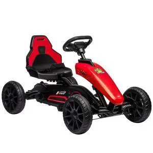 Kids Pedal Go Kart with Swing Axle Adjustable Seat for Ages 3-8 Red | Outdoor Ride on Toys, Handbrake, 4 Shock-Absorbing Wheels, Gift for Boys and Girls Kids Pedal Go Kart with Swing Axle Adjustable Seat for Ages 3-8 Red | Outdoor Ride on Toys, Handbrake, 4 Shock-Absorbing Wheels, Gift for Boys and Girls