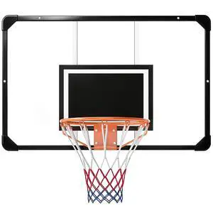 Wall Mounted Basketball Hoop 45" x 29" Shatter Proof Backboard | Durable Rim, All-Weather Net, Indoor and Outdoor Use, Basketball Backboard Wall Mounted Basketball Hoop 45" x 29" Shatter Proof Backboard | Durable Rim, All-Weather Net, Indoor and Outdoor Use, Basketball Backboard