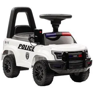 Kids Push Ride On Car with Working PA System and Horn 18M-5Y White | Police Truck Style, Foot-to-Floor Sliding Car, Boys Girls, Under-Seat Storage Kids Push Ride On Car with Working PA System and Horn 18M-5Y White | Police Truck Style, Foot-to-Floor Sliding Car, Boys Girls, Under-Seat Storage