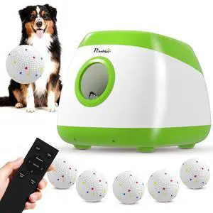 PawHut Automatic Dog Ball Launcher Remote Control for Large Breeds Green | Rechargeable Dog Ball Thrower, 3 Adjustable Distance 40ft/60ft/80ft, 6 ETPU Tennis Fetch Toys 2.5" PawHut Automatic Dog Ball Launcher Remote Control for Large Breeds Green | Rechargeable Dog Ball Thrower, 3 Adjustable Distance 40ft/60ft/80ft, 6 ETPU Tennis Fetch Toys 2.5"