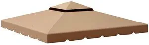 10' x 10' Gazebo Replacement Canopy Double Vented Roof Khaki | Gazebo Top Cover, for Outsunny 9.7' x 9.7' Frame, Garden Patio Outdoor, TOP ONLY 10' x 10' Gazebo Replacement Canopy Double Vented Roof Khaki | Gazebo Top Cover, for Outsunny 9.7' x 9.7' Frame, Garden Patio Outdoor, TOP ONLY