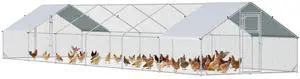 PawHut Large Chicken Coop w/ 420D Waterproof Anti-UV Cover 39' x 10' x 6.4' | Metal Chicken Run, Spire Shaped Walk In Fence Cage Hen House, Outdoor Yard Farm Use, 1" Tube Diameter PawHut Large Chicken Coop w/ 420D Waterproof Anti-UV Cover 39' x 10' x 6.4' | Metal Chicken Run, Spire Shaped Walk In Fence Cage Hen House, Outdoor Yard Farm Use, 1" Tube Diameter