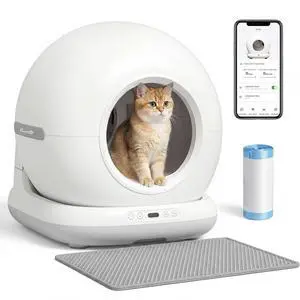 PawHut Automatic Cat Litter Box for Multiple Cats 72L App Control | Self Cleaning Litter Box, 2.4G Wifi, Odor & Noise Control, Safety Sensors, Deodorant Gel, Litter Mat, 1 Roll Garbage Bag PawHut Automatic Cat Litter Box for Multiple Cats 72L App Control | Self Cleaning Litter Box, 2.4G Wifi, Odor & Noise Control, Safety Sensors, Deodorant Gel, Litter Mat, 1 Roll Garbage Bag