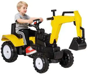 Kids Ride On Excavator Pedal Digger for Kids & Toddlers 3+ Yellow | Construction Truck, Horn Kids Ride On Excavator Pedal Digger for Kids & Toddlers 3+ Yellow | Construction Truck, Horn