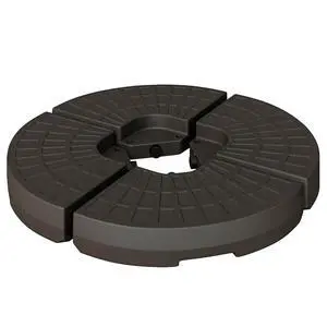 4 Pieces Cantilever Patio Umbrella Base Fan Shaped Weight Coffee | Built-In Handles, Rugged Material, 148 lbs Water, 220 lbs Water and Sand 4 Pieces Cantilever Patio Umbrella Base Fan Shaped Weight Coffee | Built-In Handles, Rugged Material, 148 lbs Water, 220 lbs Water and Sand