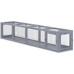 PawHut Outdoor Cat Tunnel with Extendable Design, 79" L, Dark Gray | Wooden Cat Run with Weather Protection, Connecting Inside and Outside, for Deck Patios, Balconies PawHut Outdoor Cat Tunnel with Extendable Design, 79" L, Dark Gray | Wooden Cat Run with Weather Protection, Connecting Inside and Outside, for Deck Patios, Balconies