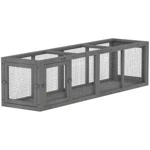 PawHut Outdoor Cat Tunnel w/Extendable Design 59" L Wooden Cat Run Gray | Weather Protection, Connecting Inside and Outside, for Deck Patios, Balconies PawHut Outdoor Cat Tunnel w/Extendable Design 59" L Wooden Cat Run Gray | Weather Protection, Connecting Inside and Outside, for Deck Patios, Balconies