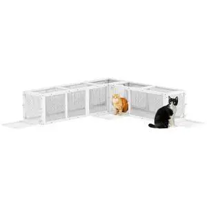 PawHut Outdoor Cat Tunnel w/Extendable Design 98" L Wooden Cat Run White | Weather Protection, Connecting Inside and Outside, for Deck Patios, Balconies PawHut Outdoor Cat Tunnel w/Extendable Design 98" L Wooden Cat Run White | Weather Protection, Connecting Inside and Outside, for Deck Patios, Balconies