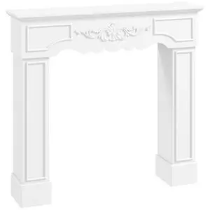 Baroque Fireplace Mantel Freestanding with Leg 43.3"x39.8" White | Surround for Electric Fireplaces Baroque Fireplace Mantel Freestanding with Leg 43.3"x39.8" White | Surround for Electric Fireplaces