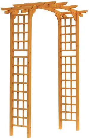 90in Wood Garden Arbor Arch with Trellis Wall Decor for Party | for Climbing & Hanging Plants, Weddings, Birthdays, Backyards 90in Wood Garden Arbor Arch with Trellis Wall Decor for Party | for Climbing & Hanging Plants, Weddings, Birthdays, Backyards