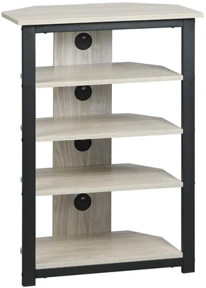Media Stand with 4-Tier Audio Rack, AV Media Corner Shelf, Gray | Cable Management, DVD Players, Game Console, TV Box, Cable Box, Xbox, WiFi Router Media Stand with 4-Tier Audio Rack, AV Media Corner Shelf, Gray | Cable Management, DVD Players, Game Console, TV Box, Cable Box, Xbox, WiFi Router