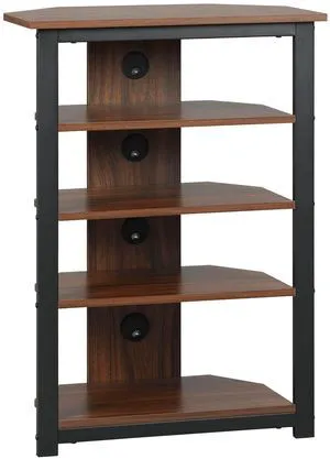 Media Stand with 4-Tier Audio Rack, AV Media Corner Shelf, Brown | Cable Management, DVD Players, Game Console, TV Box, Cable Box, Xbox, WiFi Router Media Stand with 4-Tier Audio Rack, AV Media Corner Shelf, Brown | Cable Management, DVD Players, Game Console, TV Box, Cable Box, Xbox, WiFi Router