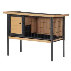 PawHut Rabbit Hutch Elevated Bunny Cage Metal Frame No Leak Tray Natural | Small Animal Habitat, Metal Wire Pan, Openable Water-Resistant Asphalt Roof, for Rabbits Chickens Ducks, Indoor/Outdoor PawHut Rabbit Hutch Elevated Bunny Cage Metal Frame No Leak Tray Natural | Small Animal Habitat, Metal Wire Pan, Openable Water-Resistant Asphalt Roof, for Rabbits Chickens Ducks, Indoor/Outdoor