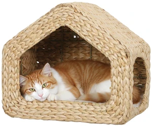 PawHut Wall Mounted Cat House Washable Cushion Indoor Kittens Natural | Cat Wall Condo Furniture, Kitty Shelf Bed PawHut Wall Mounted Cat House Washable Cushion Indoor Kittens Natural | Cat Wall Condo Furniture, Kitty Shelf Bed